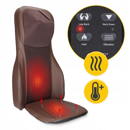 Масажна подушка  4FIZJO Ultra багатофункціональна, з підігрівом Brown - фото №6